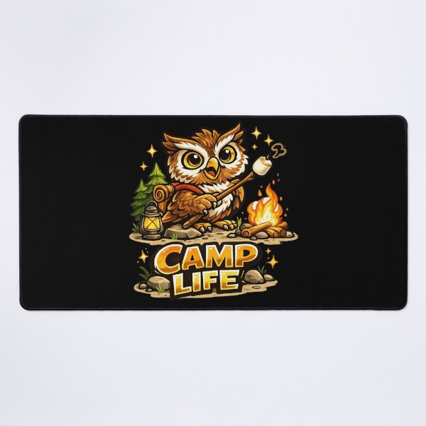 Item preview, Camp Life – Adventure Owl Camping Design designed and sold by ArtisticHeart21.