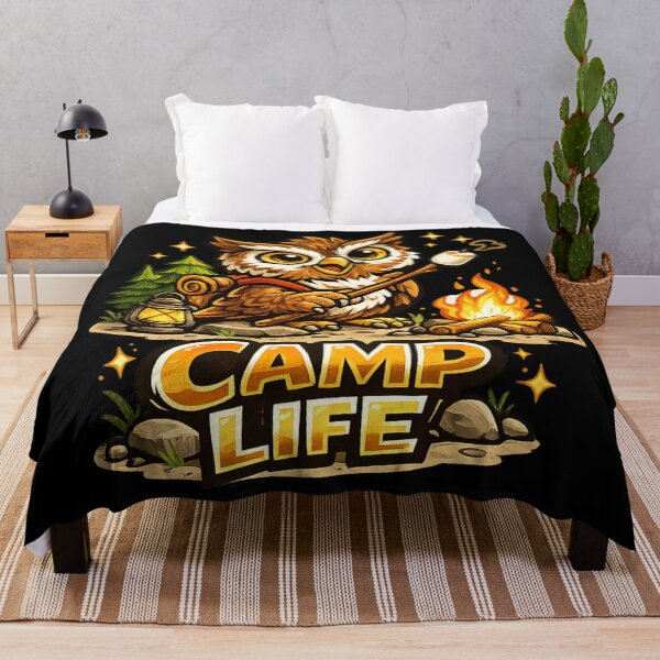 Item preview, Camp Life – Adventure Owl Camping Design designed and sold by ArtisticHeart21.