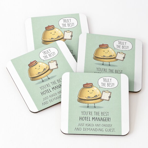 Item preview, Best Hotel Manager Appreciation with Reception Bell Humor designed and sold by Aryabek.