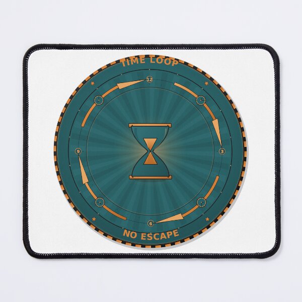 Item preview, Time Loop Badge T-Shirt | Retro Hourglass Infinity Vintage Tee designed and sold by Mega-Shopping.