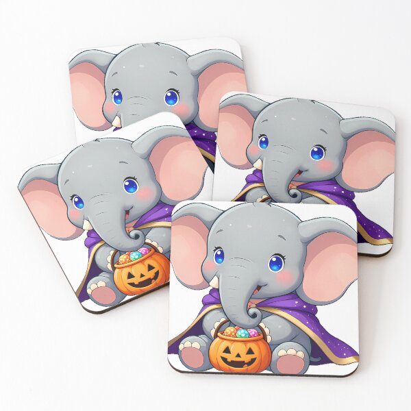 Item preview, Cute Baby Elephant Sorcerer Trick-or-Treat Icon designed and sold by pumsquare.