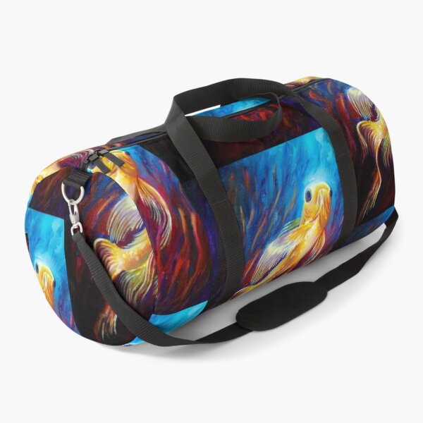 Item preview, Luminous Goldfish in Deep Blue and Red Abyssal Waters designed and sold by MerriliGueneve.