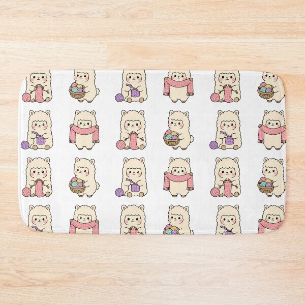 Item preview, Cute Alpaca Knitting – Cute Kawaii Cartoon designed and sold by Moffyuniverse.