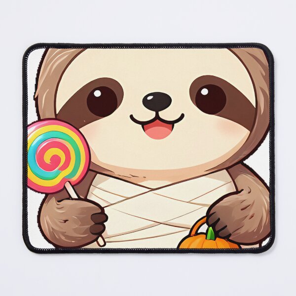 Item preview, Cute Sloth Mummy Wrap Trick-or-Treat Icon designed and sold by pumsquare.
