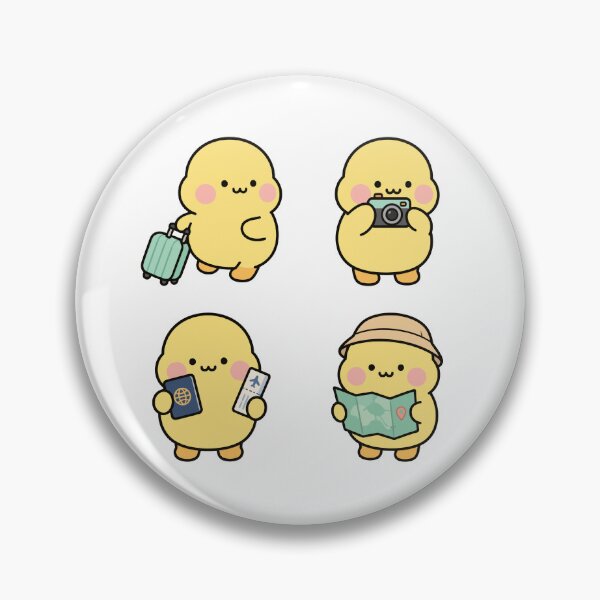 Item preview, Yellow Chick Travel Adventure – Cute Kawaii Cartoon designed and sold by Moffyuniverse.