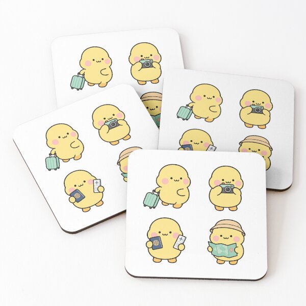 Item preview, Yellow Chick Travel Adventure – Cute Kawaii Cartoon designed and sold by Moffyuniverse.