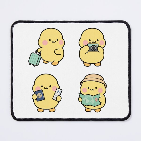 Item preview, Yellow Chick Travel Adventure – Cute Kawaii Cartoon designed and sold by Moffyuniverse.