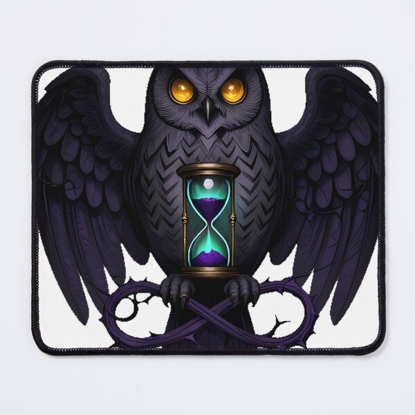 Item preview, Gothic Powerful Owl Hourglass Guardian designed and sold by IllumeInk.