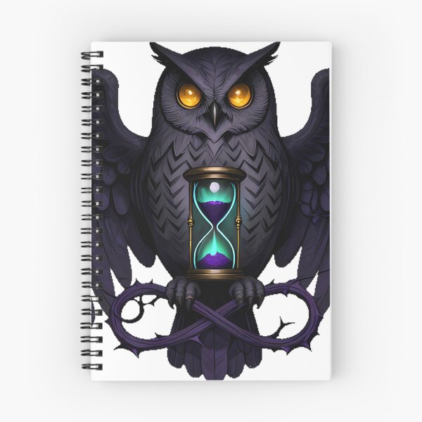 Item preview, Gothic Powerful Owl Hourglass Guardian designed and sold by IllumeInk.