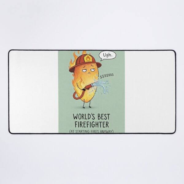 Item preview, World’s Best Firefighter with Fire Hose Workplace Humor designed and sold by Aryabek.