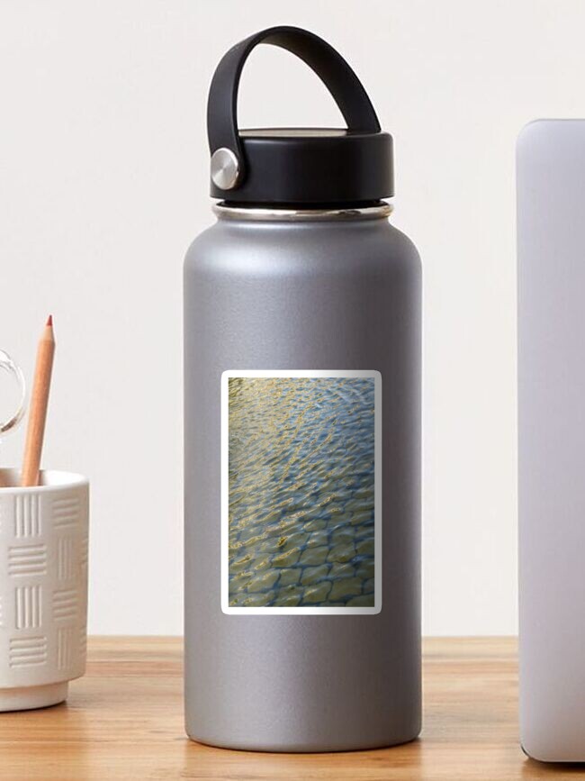 Thumbnail 1 of 3, Sticker, Harmonious Fountain Reflections Ripple Movement designed and sold by GeorgiaM.
