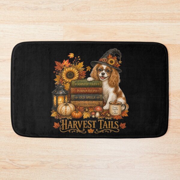 Item preview, Cavalier King Charles Spaniel Halloween Witch Autumn Harvest Tails designed and sold by Cute & Sassy Custom Gifting Boutiques.