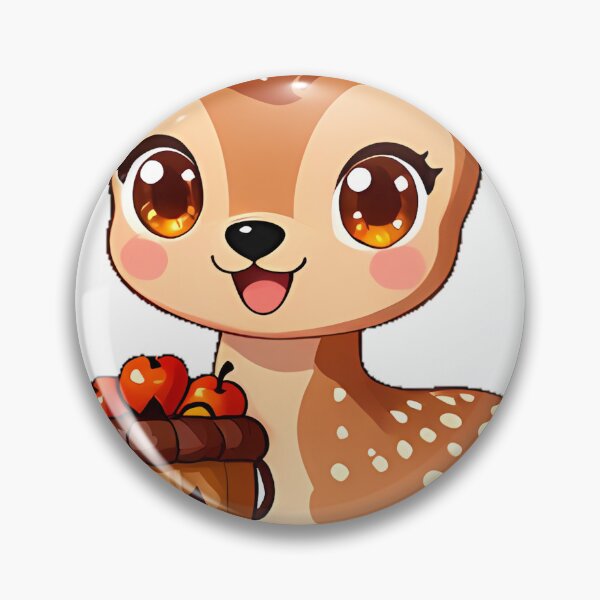Item preview, Cute Baby Deer Fawn Flower Antler Trick-or-Treat Icon designed and sold by pumsquare.