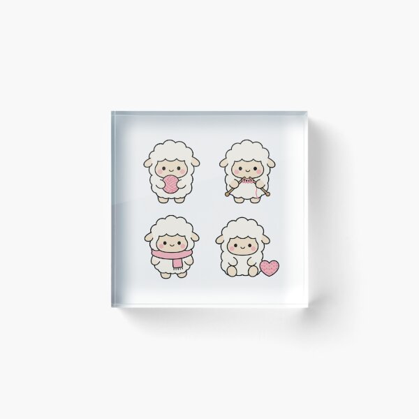 Item preview, Cute Sheep With Hearts – Cute Kawaii Cartoon designed and sold by Moffyuniverse.