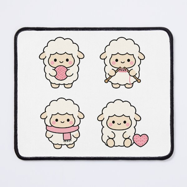 Item preview, Cute Sheep With Hearts – Cute Kawaii Cartoon designed and sold by Moffyuniverse.