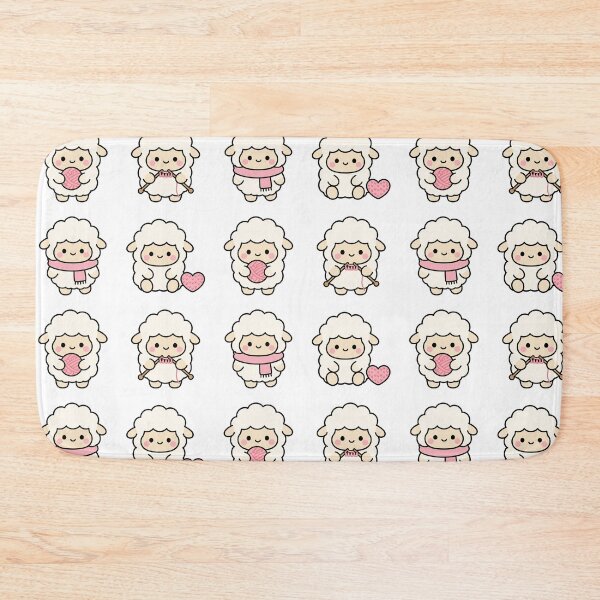 Item preview, Cute Sheep With Hearts – Cute Kawaii Cartoon designed and sold by Moffyuniverse.