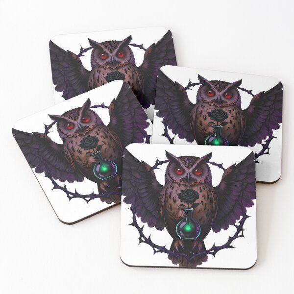 Item preview, Gothic Mottled Owl Black Rose Alchemist designed and sold by IllumeInk.