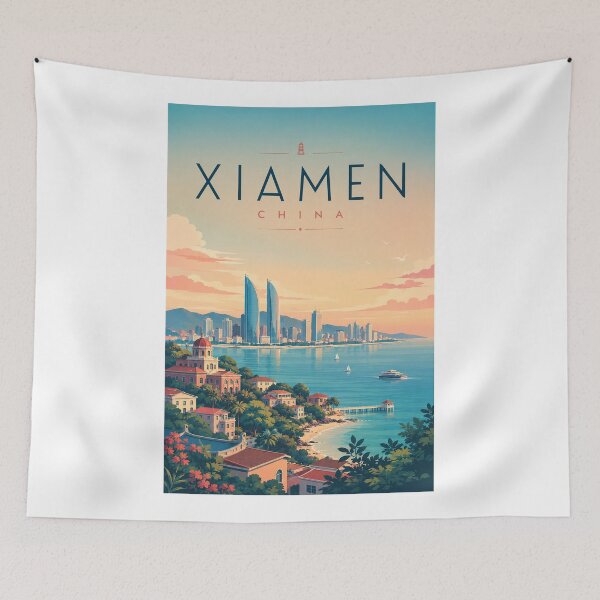Item preview, Xiamen China — Coastal Skyline and Island Waterfront designed and sold by Aryabek.