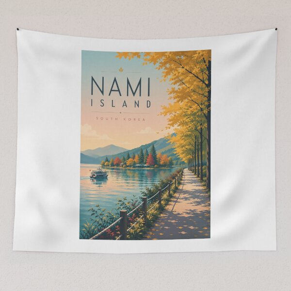 Item preview, Nami Island South Korea — Autumn Han River Landscape designed and sold by Aryabek.