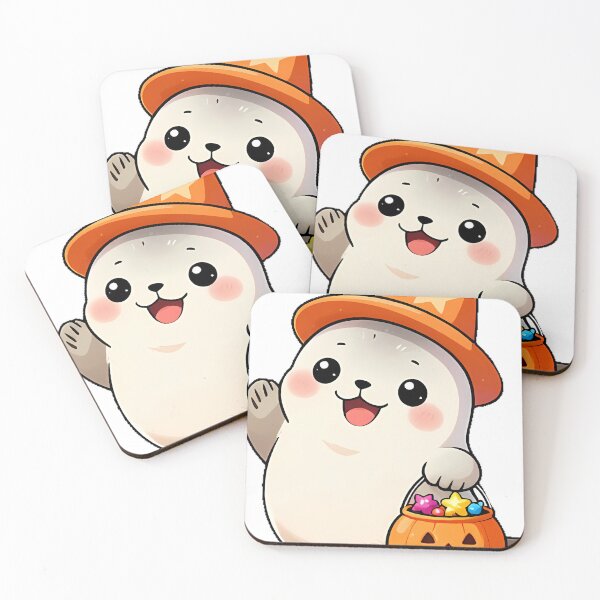 Item preview, Cute Baby Seal Starfish Hat Trick-or-Treat Icon designed and sold by pumsquare.