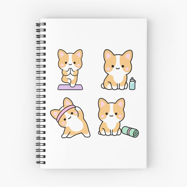 Item preview, Corgi Yoga Workout – Cute Kawaii Cartoon designed and sold by Moffyuniverse.