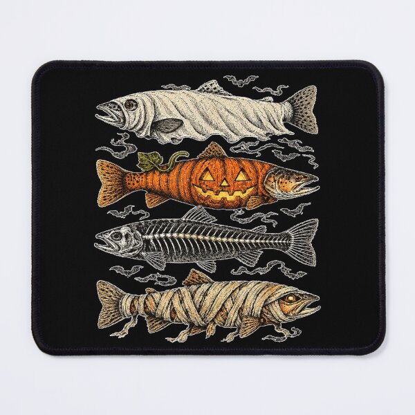 Item preview, Halloween Trout Fish Ghost Pumpkin Skeleton Mummy designed and sold by HenikaPonko.