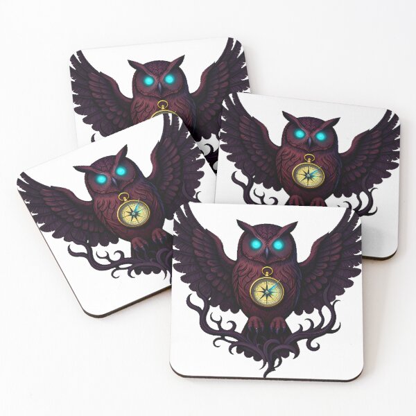 Item preview, Gothic Pels Owl Abyssal Compass designed and sold by IllumeInk.