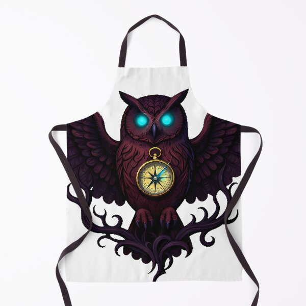 Item preview, Gothic Pels Owl Abyssal Compass designed and sold by IllumeInk.