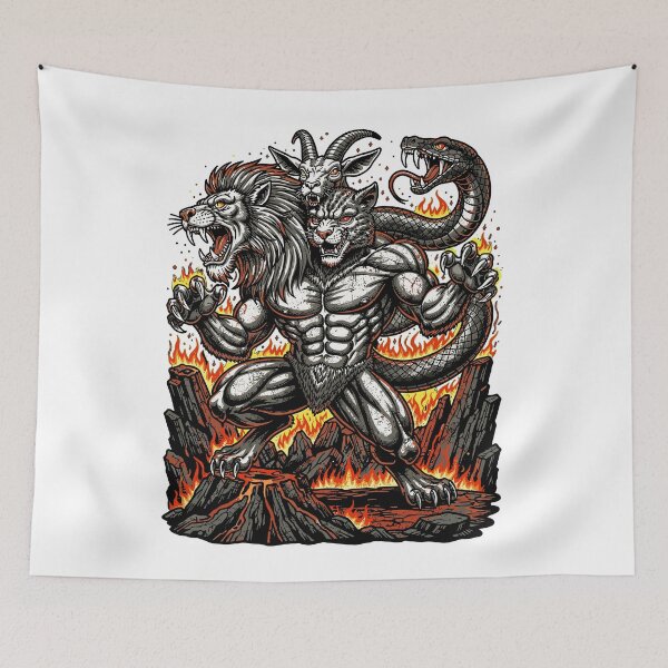 Item preview, Mythical Inferno Chimera Beast Demon Art designed and sold by Romgora.