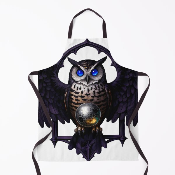Item preview, Gothic Striped Owl Lunar Sphere Sorcerer designed and sold by IllumeInk.