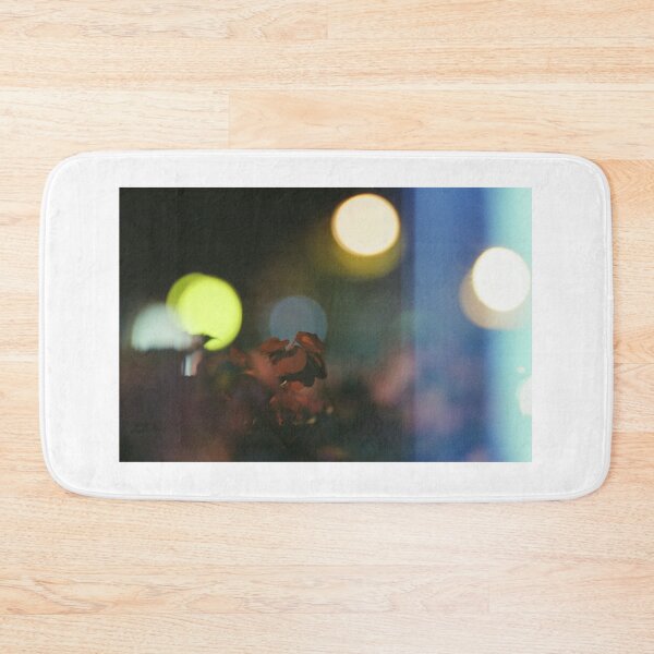 Item preview, Tiny Red Blossoms Against Glowing City Night Lights designed and sold by MerriliGueneve.