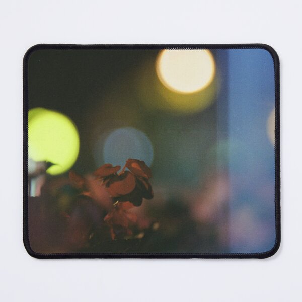 Item preview, Tiny Red Blossoms Against Glowing City Night Lights designed and sold by MerriliGueneve.