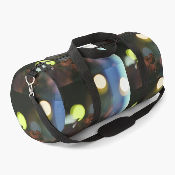 Item preview, Tiny Red Blossoms Against Glowing City Night Lights designed and sold by MerriliGueneve.