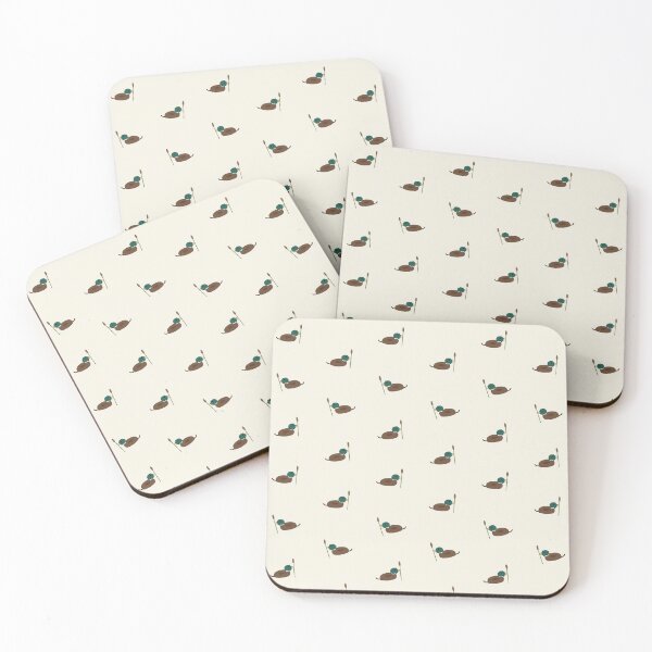 Item preview, One Eye Open Zero Concerns Funny Mallard Duck Vintage Naturalist Pattern Sticker designed and sold by Fanverse Merchandise.