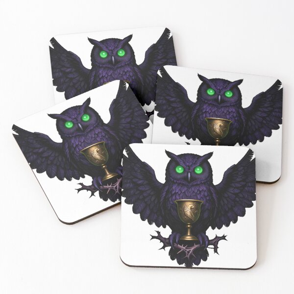 Item preview, Gothic Whiskered Owl Witch Chalice designed and sold by IllumeInk.