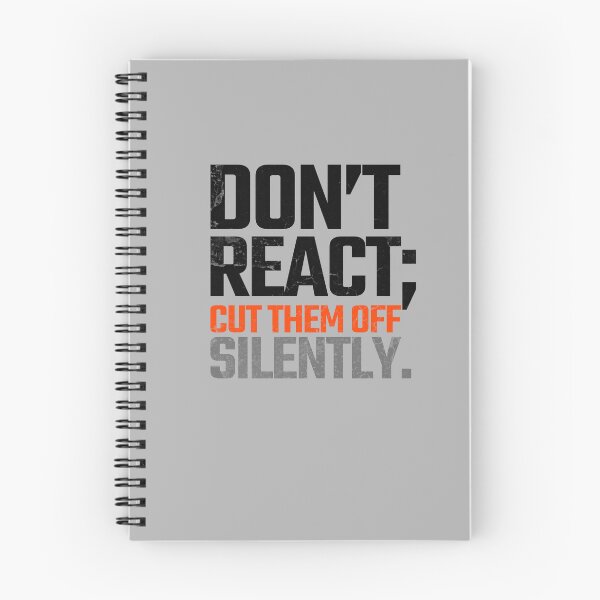 Item preview, Don't React; Cut Them Off Silently Wisdom Print on Back Black Text Design designed and sold by AppearoStudio.