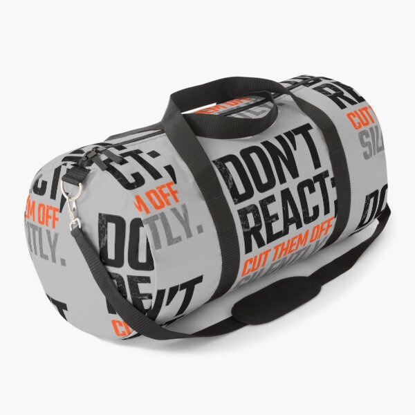 Item preview, Don't React; Cut Them Off Silently Wisdom Print on Back Black Text Design designed and sold by AppearoStudio.