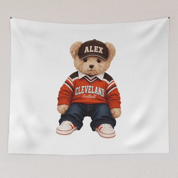 Item preview, Cute Little Bear Football Fan Baby Bodysuit designed and sold by JudyJenni82877.