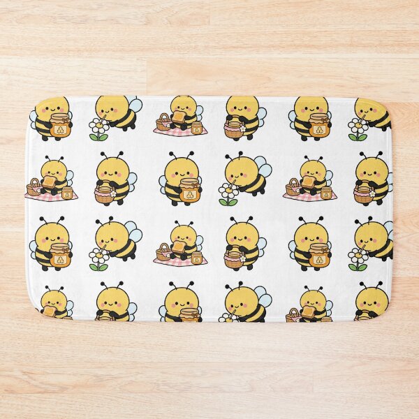 Item preview, Cute Bee Picnic And Honey – Cute Kawaii Cartoon designed and sold by Moffyuniverse.