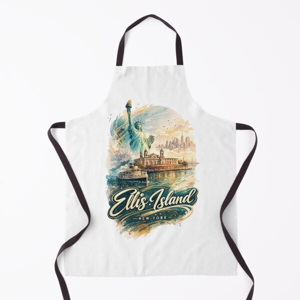Item preview, Ellis Island New York — Statue of Liberty and Manhattan Harbor designed and sold by Aryabek.