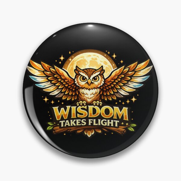 Item preview, Wisdom Takes Flight – Majestic Owl Wisdom Design designed and sold by ArtisticHeart21.