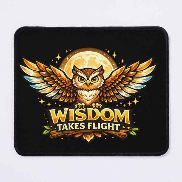 Item preview, Wisdom Takes Flight – Majestic Owl Wisdom Design designed and sold by ArtisticHeart21.