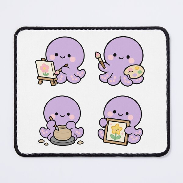 Item preview, Purple Octopus Artist Pottery – Cute Kawaii Cartoon designed and sold by Moffyuniverse.