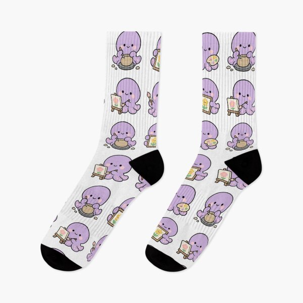 Item preview, Purple Octopus Artist Pottery – Cute Kawaii Cartoon designed and sold by Moffyuniverse.
