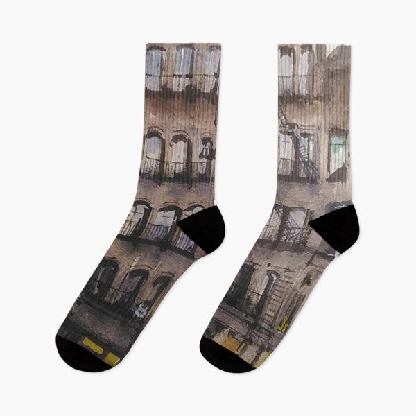 Item preview, Vintage New York City Architecture Watercolor designed and sold by SlavaArt.