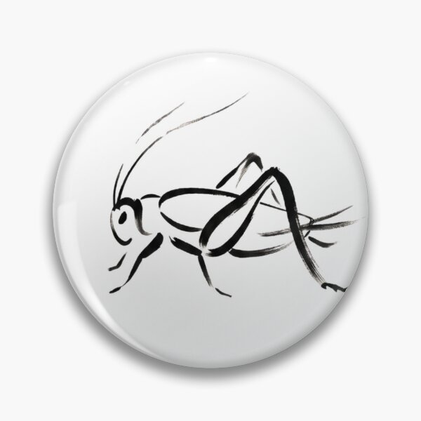 Item preview, Minimalist Japanese Ink Cricket Insect Art designed and sold by BeaBuzz.