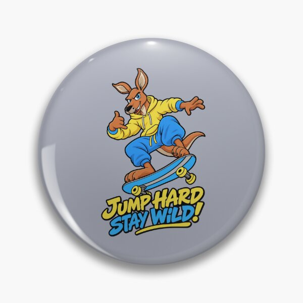 Item preview, Jump Hard, Stay Wild – Kangaroo Skater designed and sold by Aimetoi.