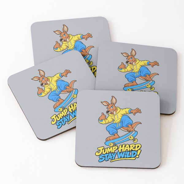 Item preview, Jump Hard, Stay Wild – Kangaroo Skater designed and sold by Aimetoi.