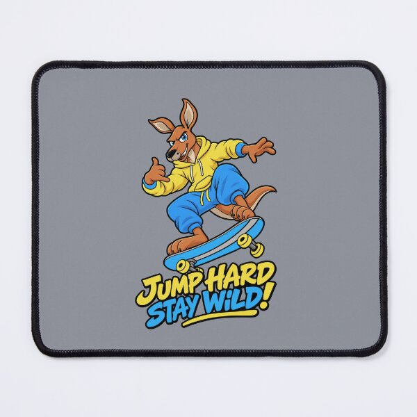 Item preview, Jump Hard, Stay Wild – Kangaroo Skater designed and sold by Aimetoi.