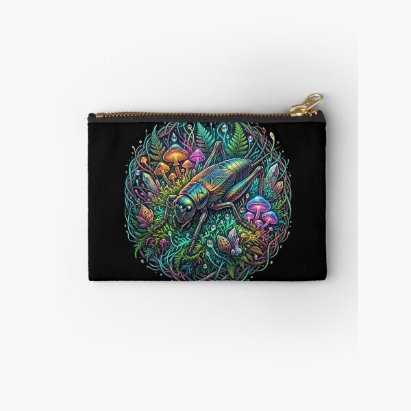 Item preview, Mystic Cricket Insect In Glowing Mushrooms Forest designed and sold by BeaBuzz.